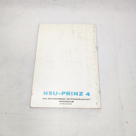 NSU Si viaggia conla Prinz 4 Uso manutenzione 1967