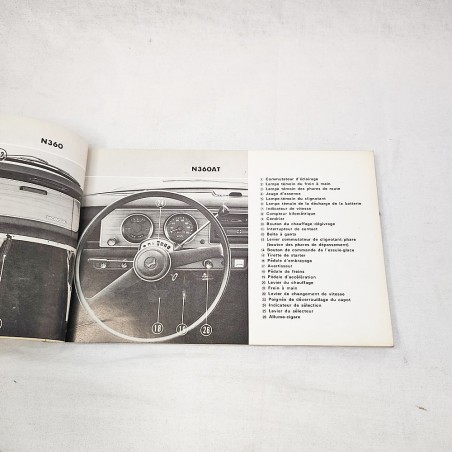 Honda N360 & AT Manuel du conducteur 1970 francese