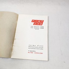Fiat 238 libretto uso manutenzione 5° ed. motore 1200 e 1500 serie 124 2