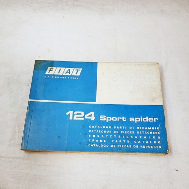 Fiat 124 sport spider catalogo parti di ricambio 1975