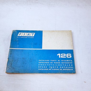 Fiat 126 catalogo parti di ricambio 1° ed. 1975 buono