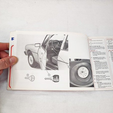 Peugeot 604 SL-TI libretto uso manutenzione 4 lingue