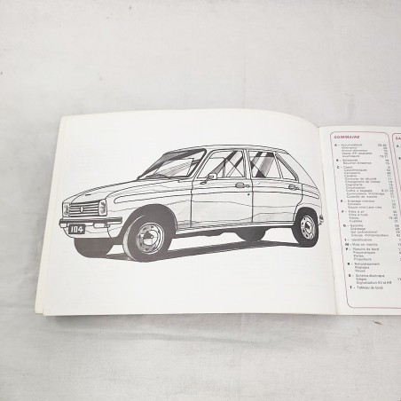 Peugeot 104  libretto uso manutenzione 104 IT 3 FN buono