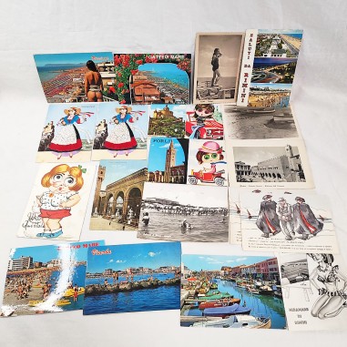 Lotto accumulo di 18 cartoline illustrate città della Romagna