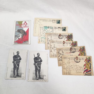 Lotto di 7 cartoline anni 1910-1920 + 2 periodo Repubblica